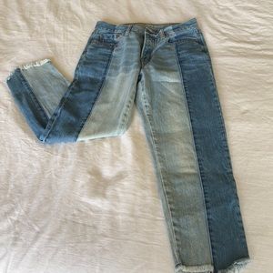 American Eagle two tone high rise Jeans